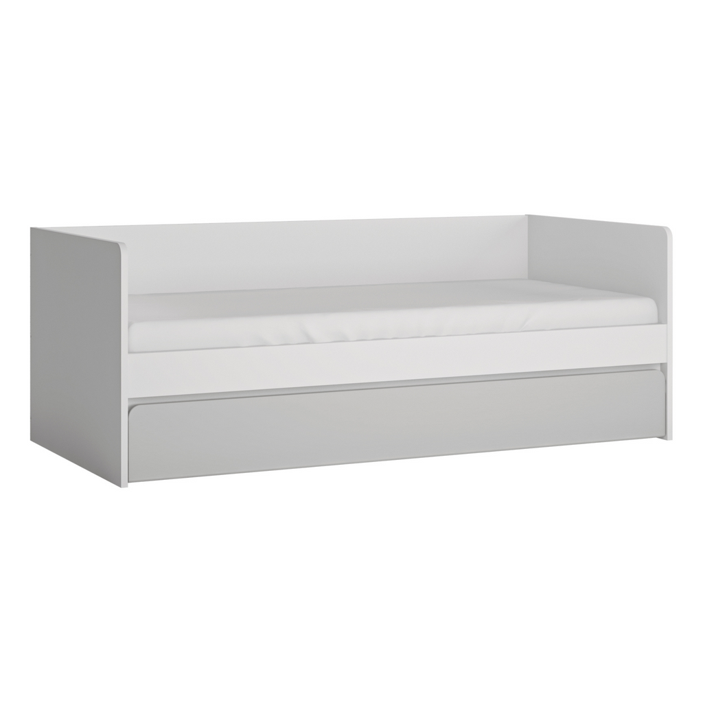 ALBI II - Youth Bedroom Furniture Set - White Matt / Cool Grey Gloss