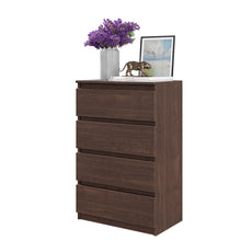 GABRIEL - Chest of 4 Drawers - Bedroom Dresser Storage Cabinet Sideboard - Wenge H92cm W60cm D33cm