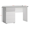 ALBI - Youth Bedroom Furniture Set - White Matt / Cool Grey Gloss