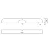 Furniture Handle 192mm U084 - Chrome