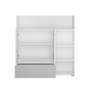 ALBI - Youth Bedroom Furniture Set - White Matt / Cool Grey Gloss