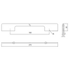 Furniture Handle 160mm U086 - Chrome