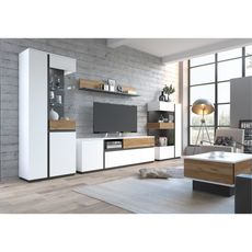 DUKE - Living Room Furniture Set - Alpine White / Catania Oak