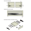 Push-to-Open Concealed Undermount Drawer Runners, Full Extension - 270mm