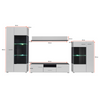 Wall Unit SOLIDO II - Living Room Furniture Set - Norwegian Pine / White Gloss