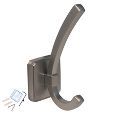 Double Hat & Coat Hook - 122mm - Brushed Steel