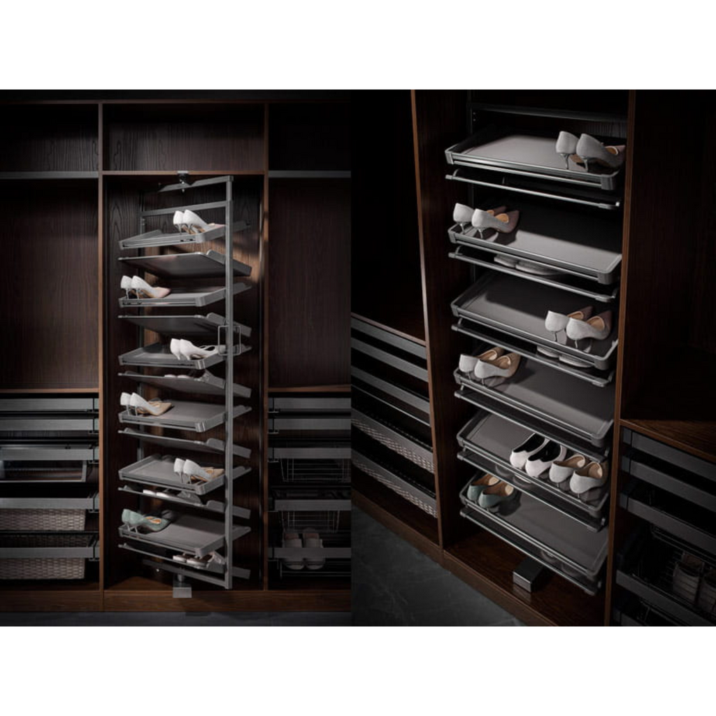 Rotary Shoe Basket (12 shelves) - White