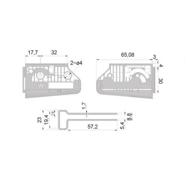 Double robe hook - Satin WP01