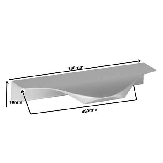 Edge Grip Round Profile Handle 480mm (500mm total length) - Electropoler