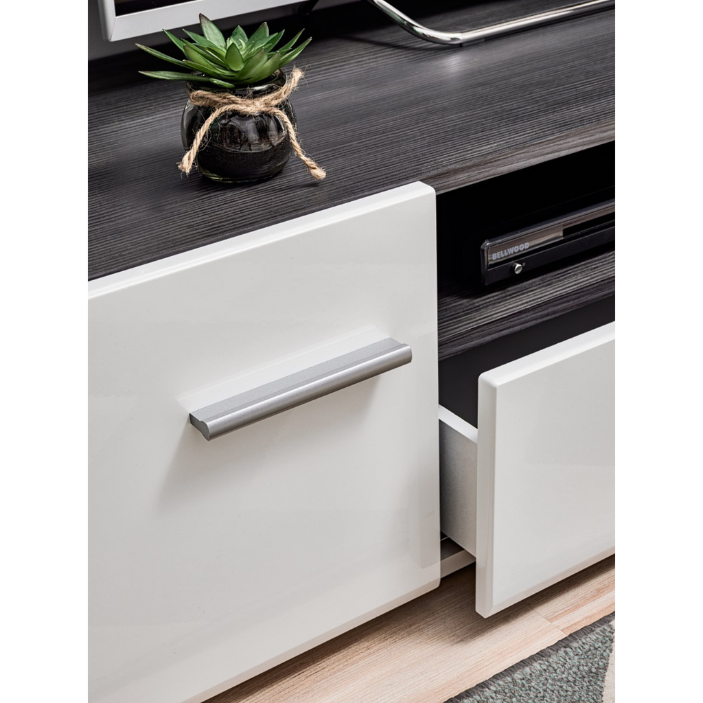 Wall Unit SOLIDO TWIN - Living Room Furniture Set - Norwegian Pine / White Gloss