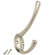 Double Hat & Coat Hook -108mm - Satin