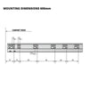 Soft-Close Concealed Undermount Drawer Runners, Full Extension - 600mm