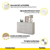 MIKEL - Chest of 3 Drawers and 2 Doors - Bedroom Dresser Storage Cabinet Sideboard - Sonoma Oak / Anthracite H75cm W120cm D35cm