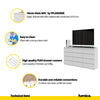 GABRIEL - Chest of 12 Drawers (8+4) - Bedroom Dresser Storage Cabinet Sideboard - Anthracite H92cm W180cm D33cm