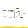 GABRIEL - Chest of 12 Drawers (8+4) - Bedroom Dresser Storage Cabinet Sideboard - Anthracite H92cm W180cm D33cm