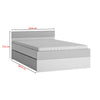 ALBI III - Youth Bedroom Furniture Set - White Matt / Cool Grey Gloss