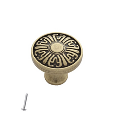 Vintage Cabinet Knob - Ø31mm - Antique Brass