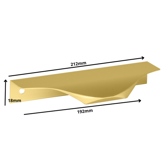 Edge Grip Round Profile Handle 192mm (212mm total length) - Gold