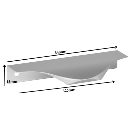 Edge Grip Round Profile Handle 320mm (340mm total length) - Electropoler