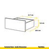 GABRIEL - Chest of 6 Drawers - Bedroom Dresser Storage Cabinet Sideboard - Anthracite H71cm W100cm D33cm