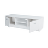 GRACE - TV Stand with 2 Doors and 1 Shelf - White Matt H36cm W120cm D41cm