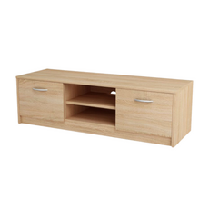 GRACE - TV Stand with 2 Doors and 1 Shelf - Sonoma Oak H36cm W120cm D41cm