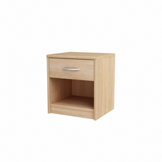 JULIA - Bedside Table - Nightstand with 1 Drawer - Sonoma Oak H45cm W39cm D35cm