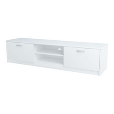 JANE - TV Stand with 2 Doors and 1 Shelf - White Matt H36cm W160cm D41cm
