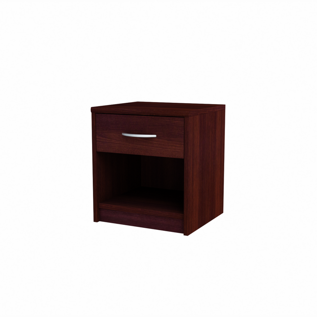 JULIA - Bedside Table - Nightstand with 1 Drawer - Wenge H45cm W39cm D35cm