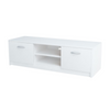GRACE - TV Stand with 2 Doors and 1 Shelf - White Matt H36cm W120cm D41cm