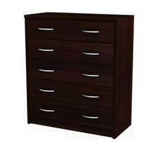 JULIA - Shoe Cabinet - 5 Tier Storage - Wenge H85cm W74cm D35cm