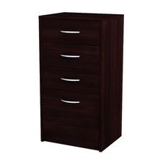 JULIA - Chest of 4 Drawers - Bedroom Dresser Storage Cabinet Sideboard - Wenge H85cm W45cm D35cm