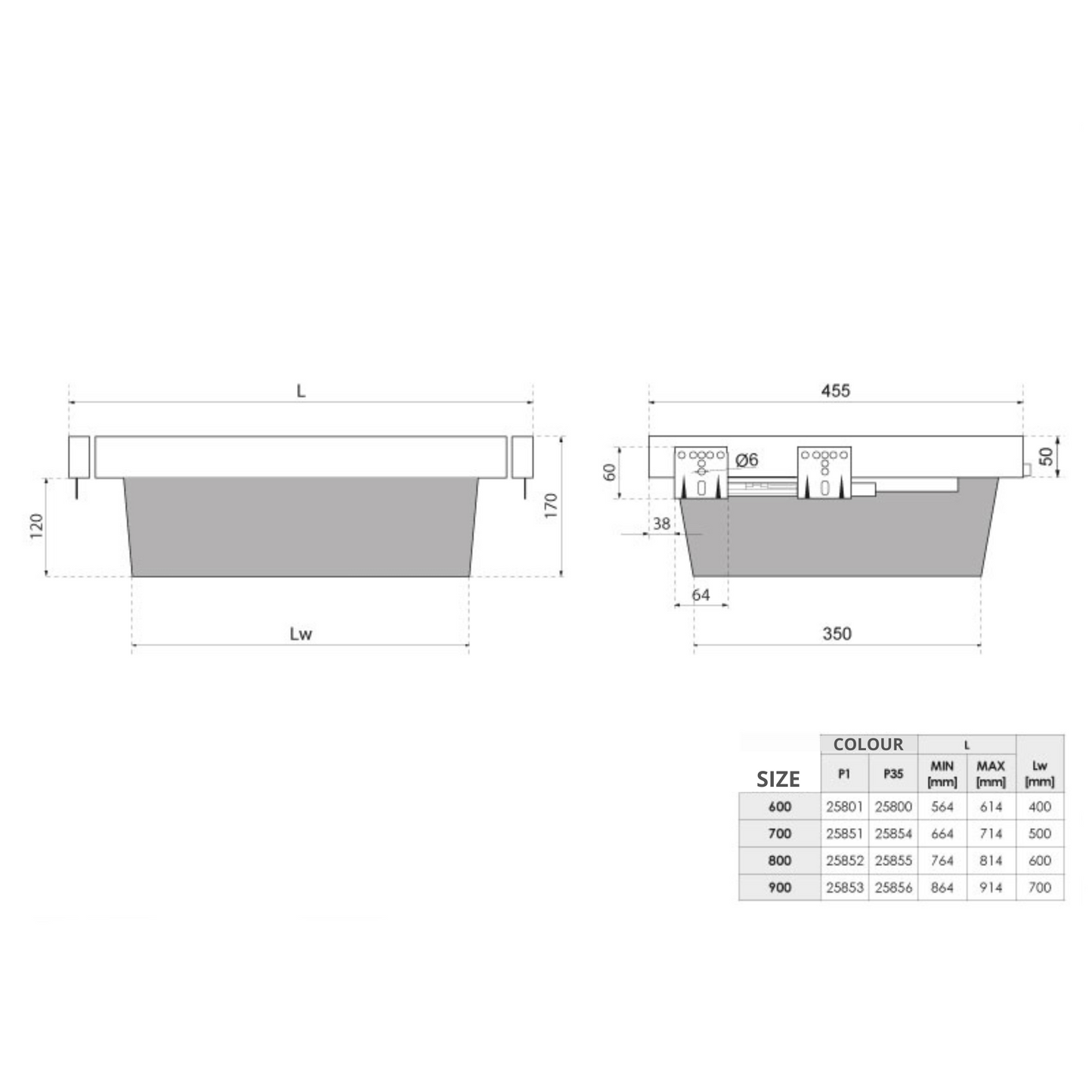 Rattan Basket 800 SYMPHONY - Anthracite