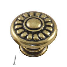 Vintage Cabinet Knob - Ø29mm - Antique Brass