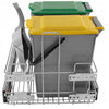 Pull-Out Kitchen Waste Bin Soft-Close 2 x 10L  with Colour Plates-  400mm Cabinet
