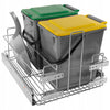 Pull-Out Kitchen Waste Bin Soft-Close 2 x 10L  with Colour Plates-  400mm Cabinet