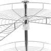 2 Tier Corner Rotating Baskets 3/4 - 600mm - Chrome