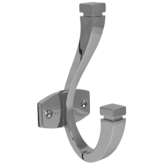Double Hat & Coat Hook - 128mm - Chrome