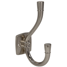 Double Hat & Coat Hook - 115mm - Brushed Steel