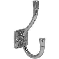 Double Hat & Coat Hook - 115mm - Chrome