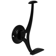 Double Hat & Coat Hook - 140mm - Black