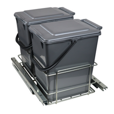 Pull-Out Kitchen Waste Bin Soft-Close 2 x 10L  - 400mm Cabinet