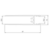 10mm Bottom Horizontal Aluminum Profile 560cm - Silver Anodized