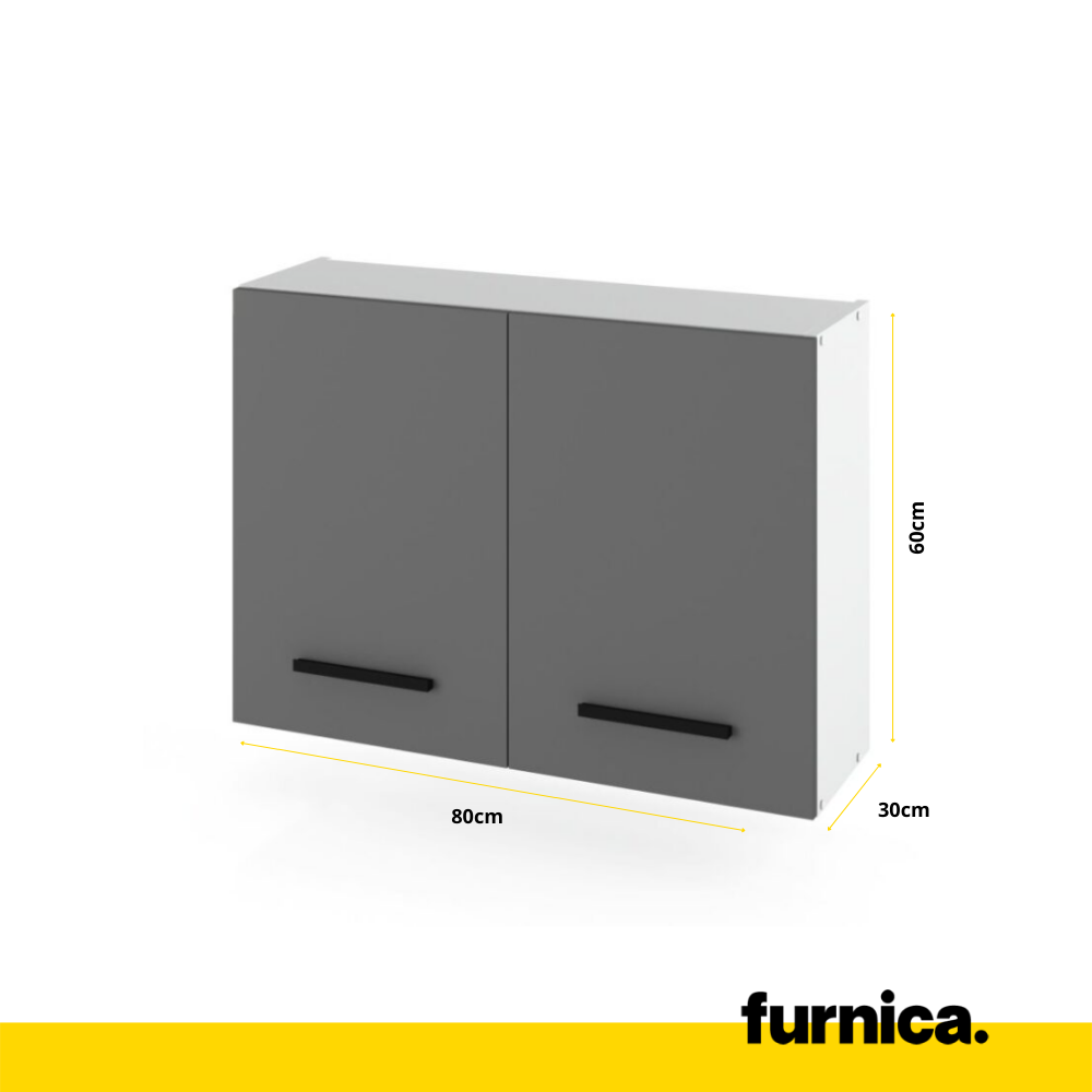 RENO - Kitchen Set - White Matt with Worktop - 8 Units - 260 cm