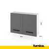 RENO - Kitchen Set - Wotan Oak / White Matt with Worktop - 8 Units - 260 cm