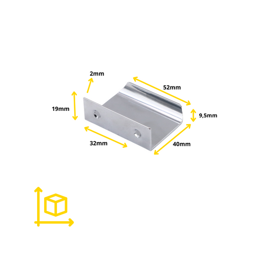 Edge Grip Round Profile Handle 32mm (52mm total length) - Electropoler