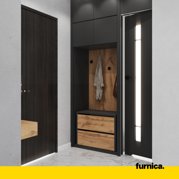 JACK Shoe Cabinet 2 Tier Storage Anthracite Wotan Oak