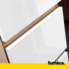 CUBA - Computer Desk with 6 Push to Open Drawers and Keyboard Tray H78cm W130cm D50cm - White Matt