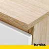CUBA - Computer Desk with 6 Push to Open Drawers and Keyboard Tray H78cm W130cm D50cm - White Matt