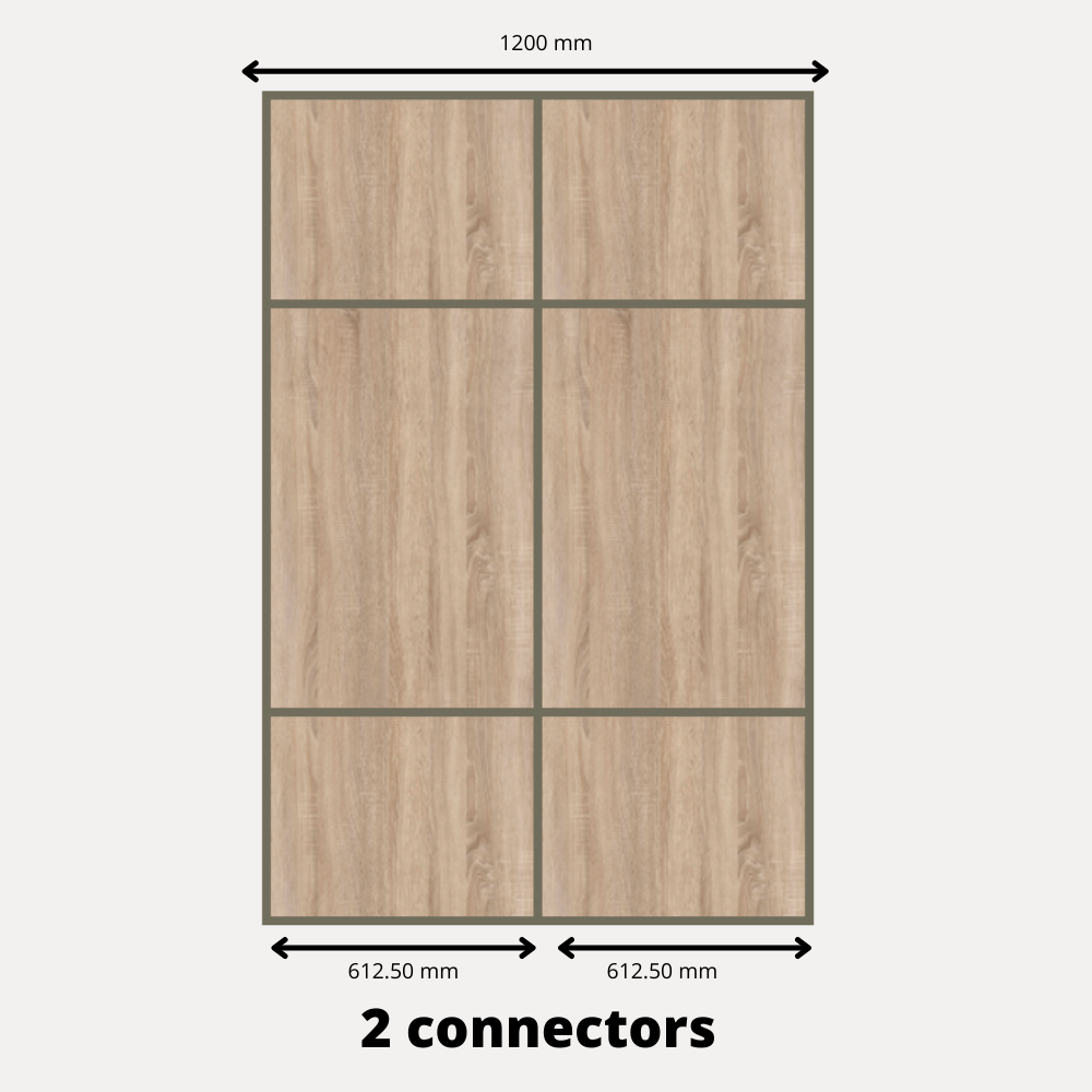 2x Sliding Wardrobe Doors - H: up to 2750mm W: 1200mm - MFC